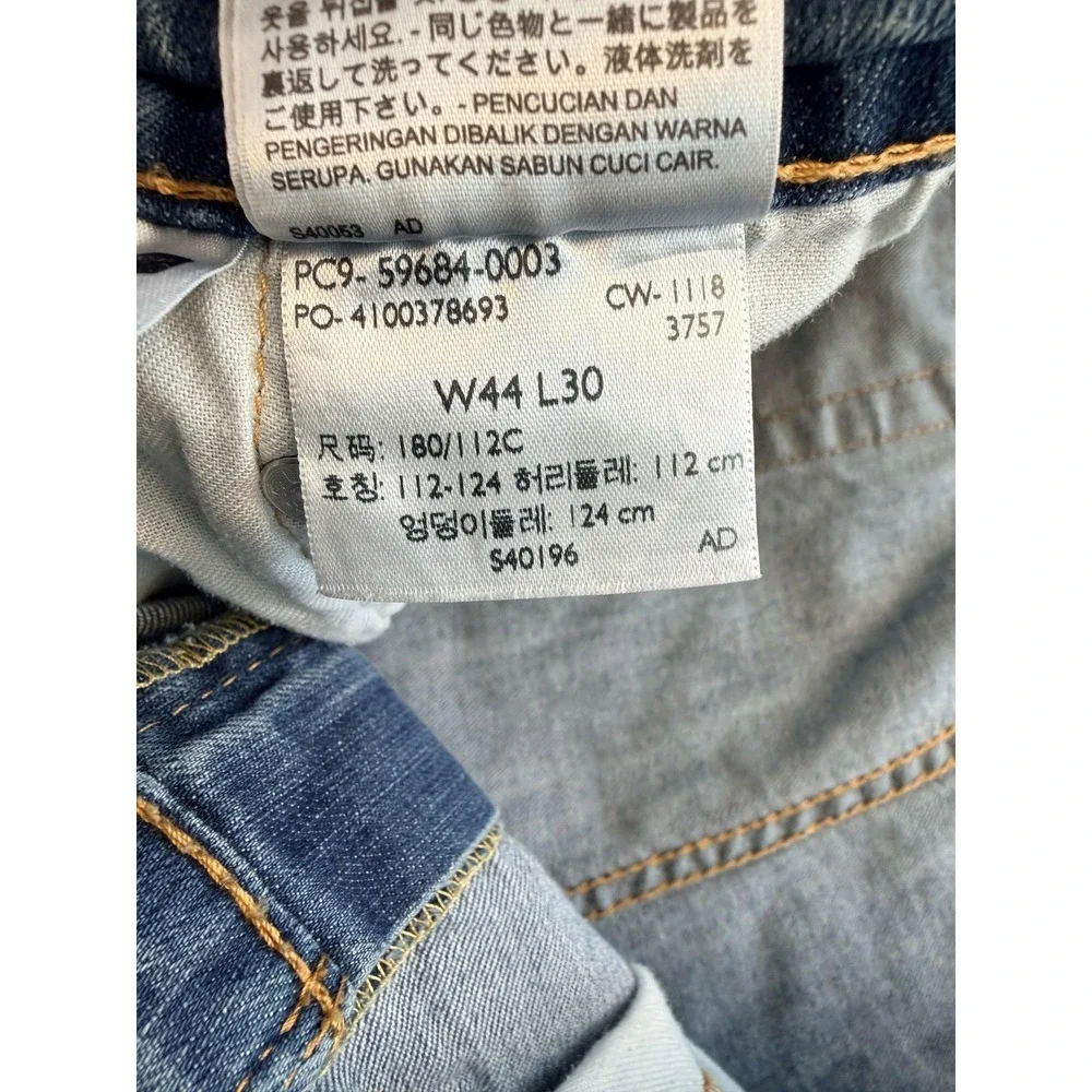 Levi's 502 Jeans Mens 44x30 Blue Medium Wash Regular Straight Leg Denim Big Tall